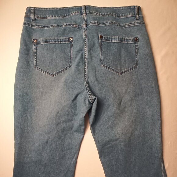 J.Jill Denim Jeans High Rise Slim Ankle Size 14P Medium Wash Center Seam - Picture 3 of 9
